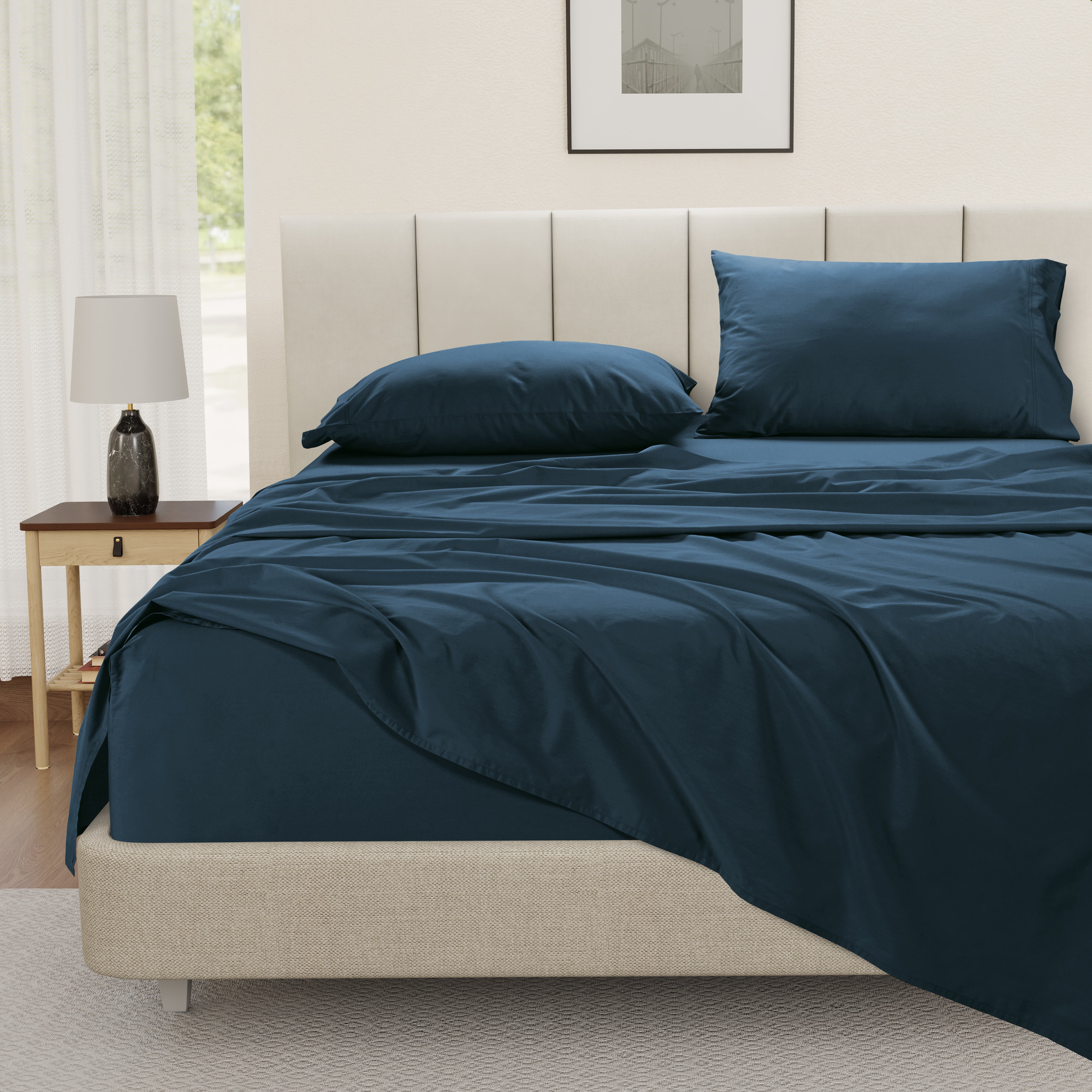 100% Cotton Sheet Set - Estate Blue
